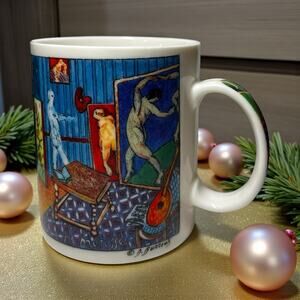 Vintage Starbucks Chaleur Mug D Burrows Art 15oz Taiwan Rare Coffee Cup EUC